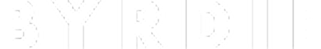 BYRDIE logo with bold outlined uppercase letters