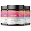 Three pink-labeled supplement jars of Vena 'no worries' hemp supplement jar — high potency full-spectrum relief gummies, 30 count.