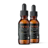 Front view of two amber Vena full-spectrum CBD tincture bottles, citrus flavor, 1,500 mg total on white background