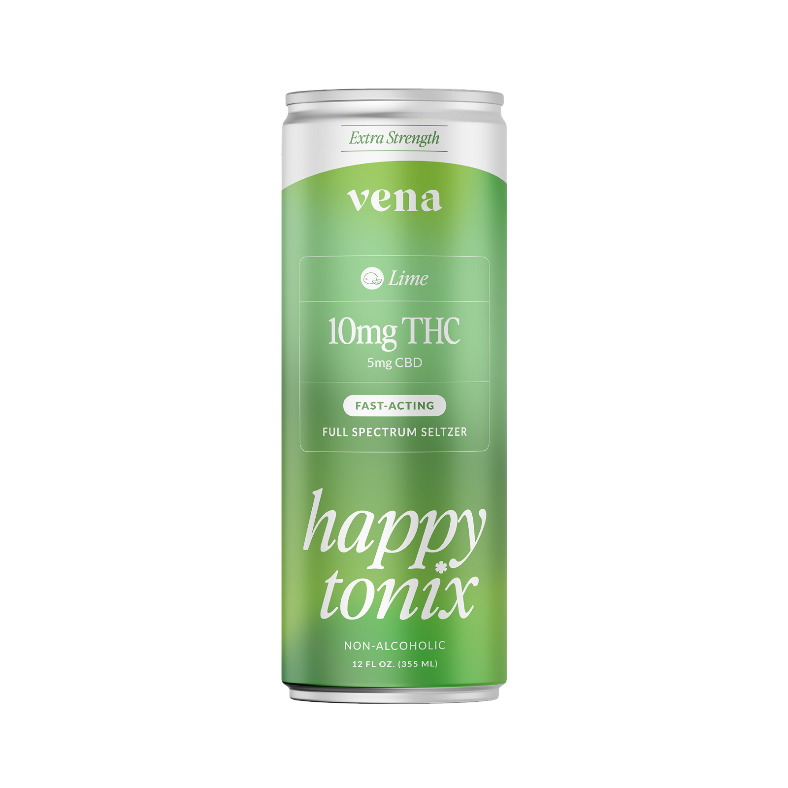 Extra Strength vena Lime 10mg THC FAST ACTING FULL SPECTRUM happy tonix NON ALCOHOLIC can